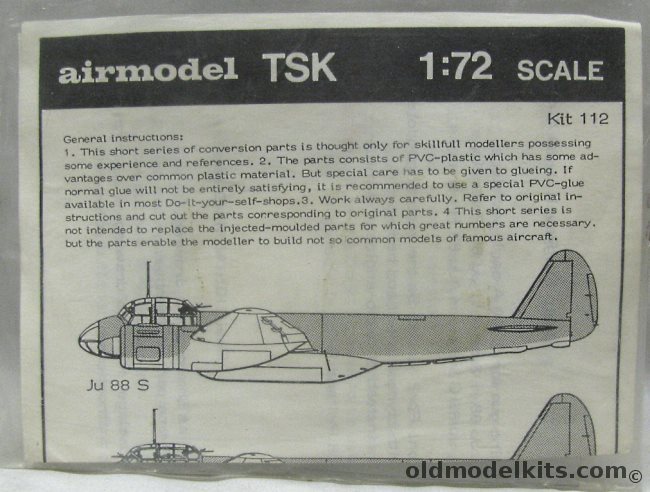 Airmodel 1/72 Ju-88S / Ju-88P / Ju-88G / Ki-46 III Dinah Conversion Set - Bagged, 112 plastic model kit
